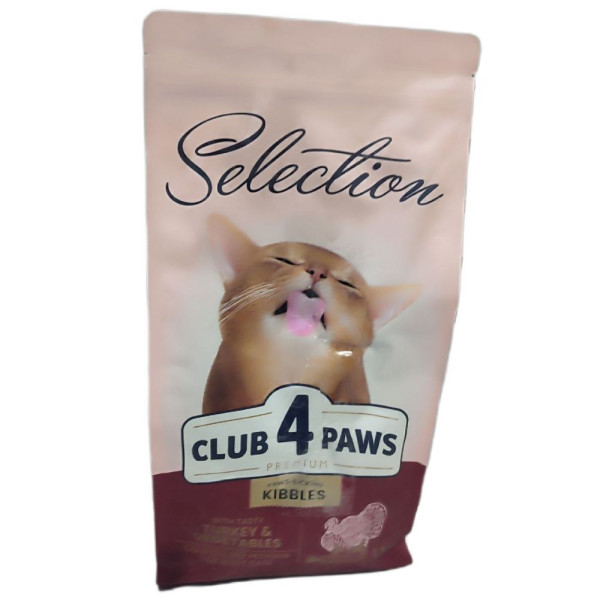 Сухий корм для котів Club 4 Paws Premium Selection 1,5 кг - індичка та овочі