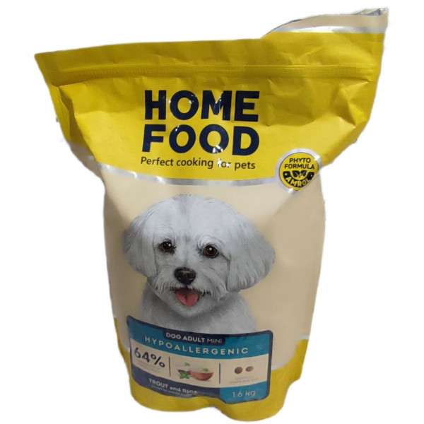 Сухий корм для собак Home Food Hypoallergenic Adult Mini 1,6 кг - форель та рис