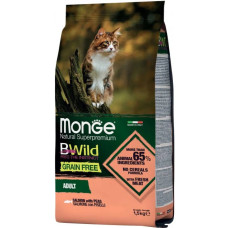 Сухий корм для котів Monge Cat Bwild Grain Free Лосось 1.5 кг