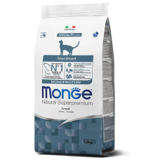 Сухий корм для стерилізованих котів Monge Cat Monoprotein Sterilised с Фореллю 400 г