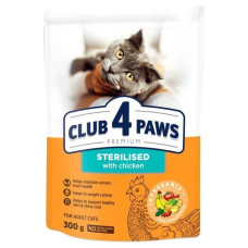 Club 4 Paws Premium Sterilised сухий корм для котів 300 г - курка