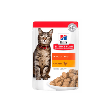 Вологий корм Hill's Хіллс SP Adult для дорослих котів з куркою, пауч 85 г 12шт