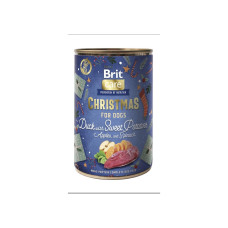 Корм вологий Brit Mono Protein Christmas Duck д/собак різдвяна вечеря качка 400 г