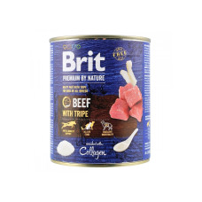 Корм вологий Brit Premium by Nature k консерви для собак з яловичиною і тельбухами 800 г