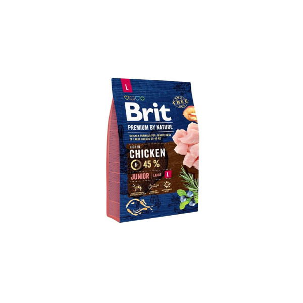 Сухий корм для цуценят Brit Premium Dog Junior L 3 кг - курка