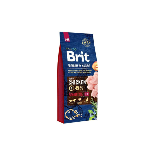 Сухий корм для собак Brit Premium Dog Senior L+XL 15 кг - курка