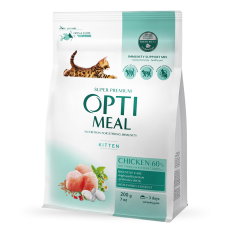 Сухий корм для кошенят Optimeal Kitten Chicken 200 г - курка