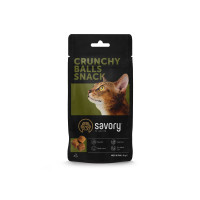 Хрумкі ласощі Savory Cats Snacks Crunchy Balls для дорослих вибагливих котів, кульки з котячою м ятою, 60 г