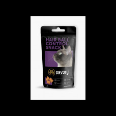 Хрумкі ласощі Savory Cats Snacks Pillows Hair Ball Control для дорослих котів подушечки для виведення шерсті 60 г