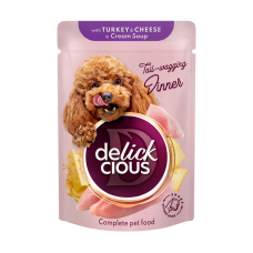 Суп для собак Delickcious 85 г - індичка та сир 12шт
